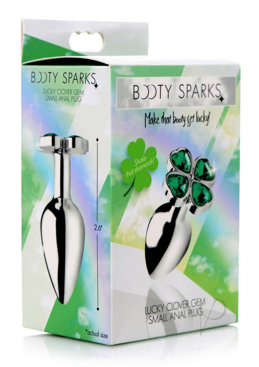 Booty Sparks Lucky Clover Gem Small Anal Plug - Green