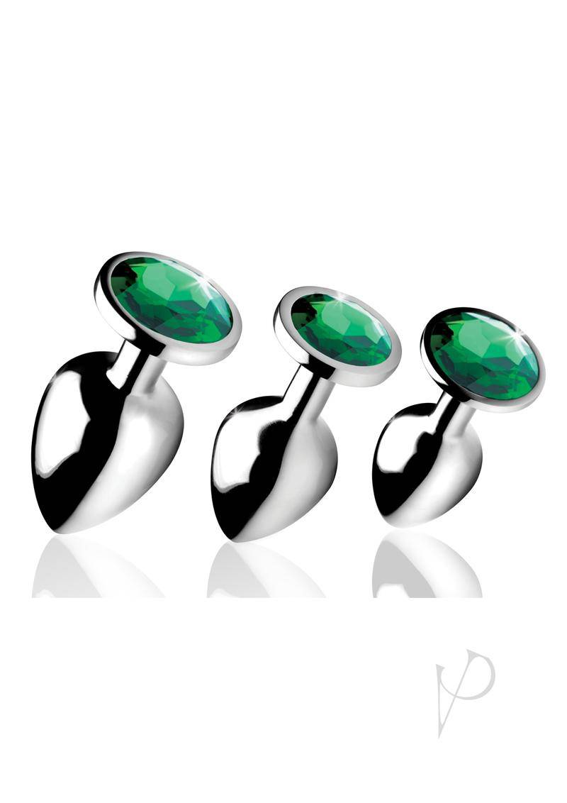 Bootysparks Emerald Gem Plug Set - Chambre Rouge