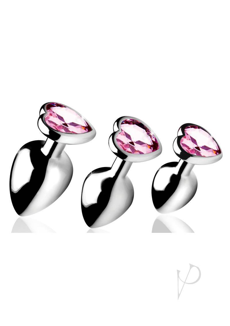 Bootysparks Pink Heart Gem Plug Set - Chambre Rouge