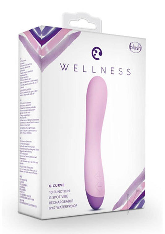 Wellness G Curve Rechargeable Silicone G-Spot Vibrator - Purple