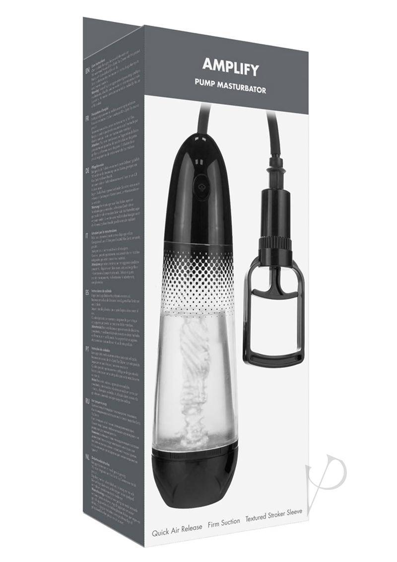 Linx Amplify Pump Masturbator - Clear/Black