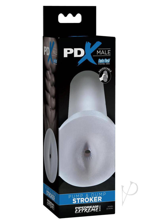 PDX Male Pump and Dump Anal Stroker Clear