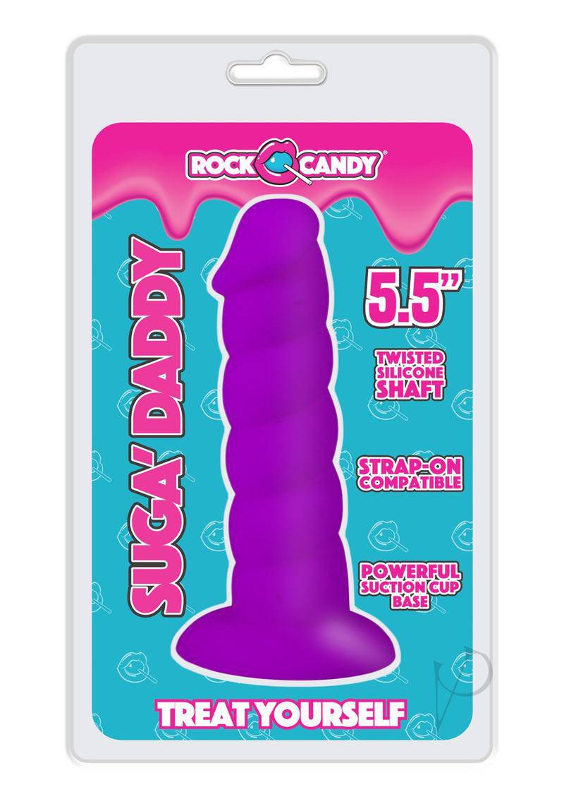 Suga` Daddy Silicone Dildo 5.5in - Purple