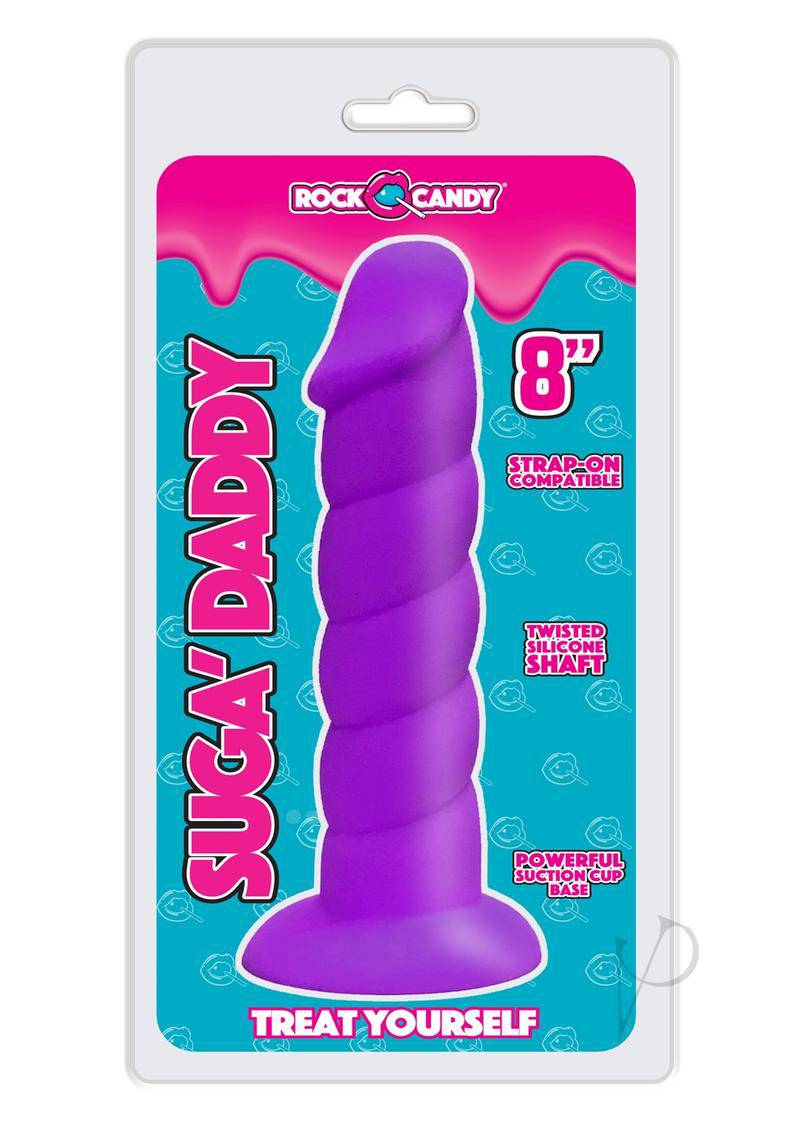 Suga` Daddy Silicone Dildo 8in - Purple