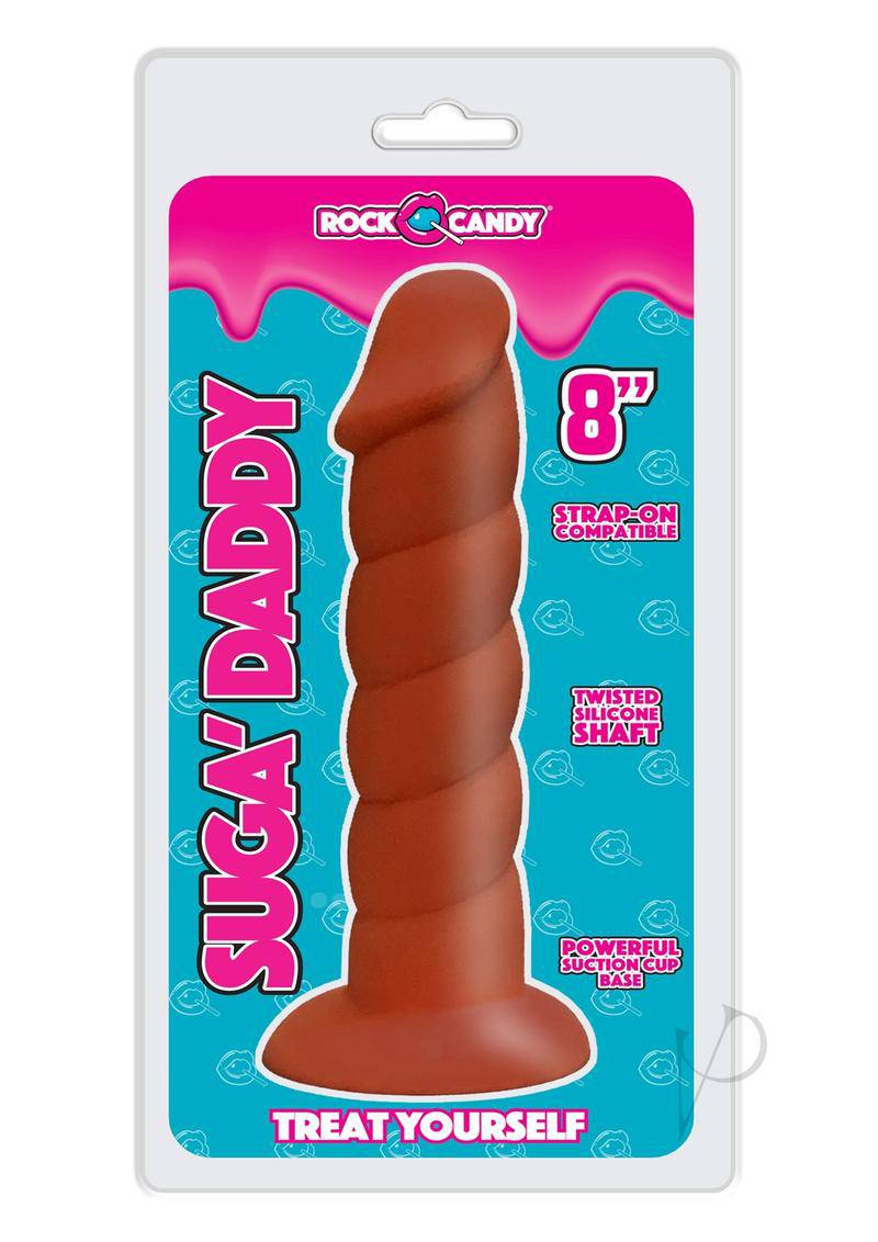 Suga` Daddy Silicone Dildo 8in Chocolate