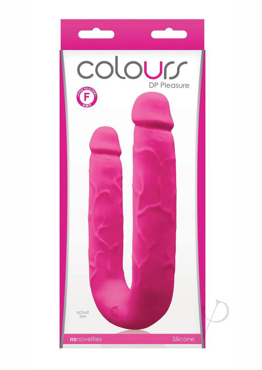 Colours Dp Pleasures Silicone Double Dildo - Pink