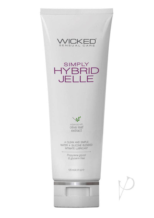 Wicked Sensual Care Simply Hybrid Jelle Lubricant with Olive Leaf Extract 4oz