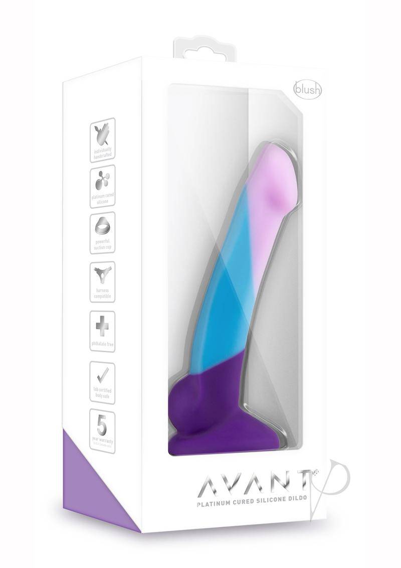 Avant D16 Purple Haze Silicone Dildo 6.5in - Multi Color