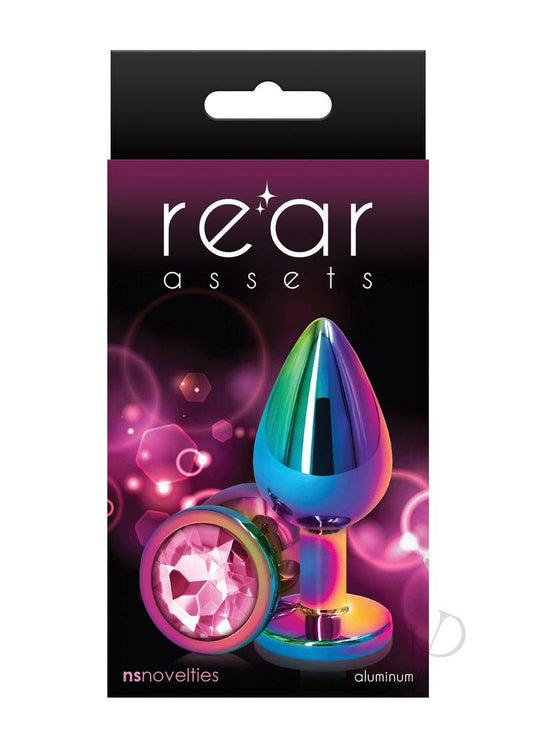 Rear Assets Multicolor Anal Plug - Med - Pink