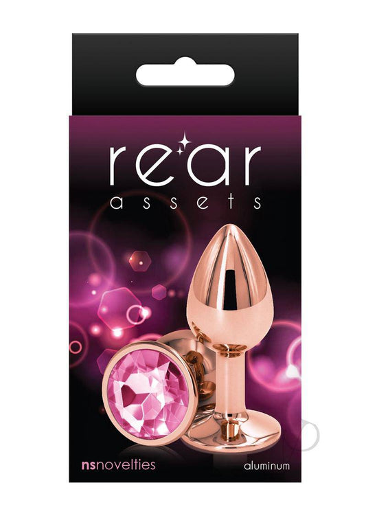 Rear Assets Rose Gold Anal Plug - Small - Pink