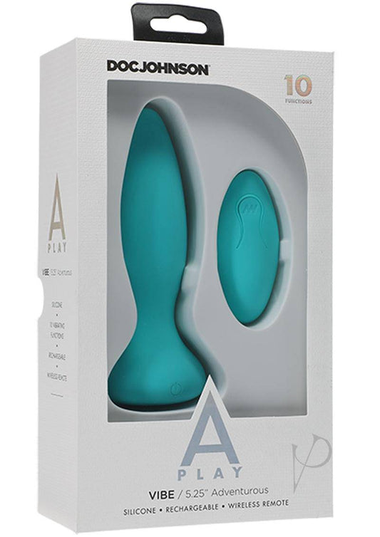 A-Play Thrust Adventurous Anal Plug with Remote Control - Teal