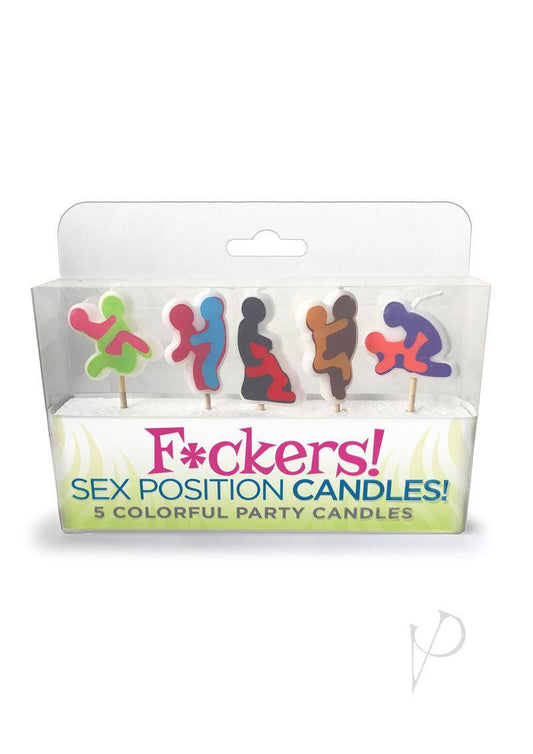 Candy Prints F*ckers Sex Position Candles Assorted Colors (5 per pack)