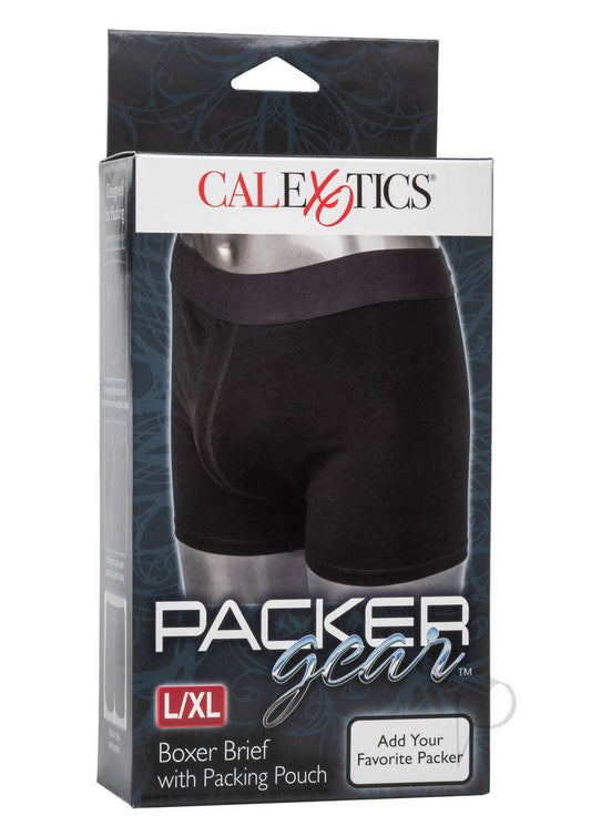 Packer Gear Boxer Brief with Packing Pouch - L/XL - Black