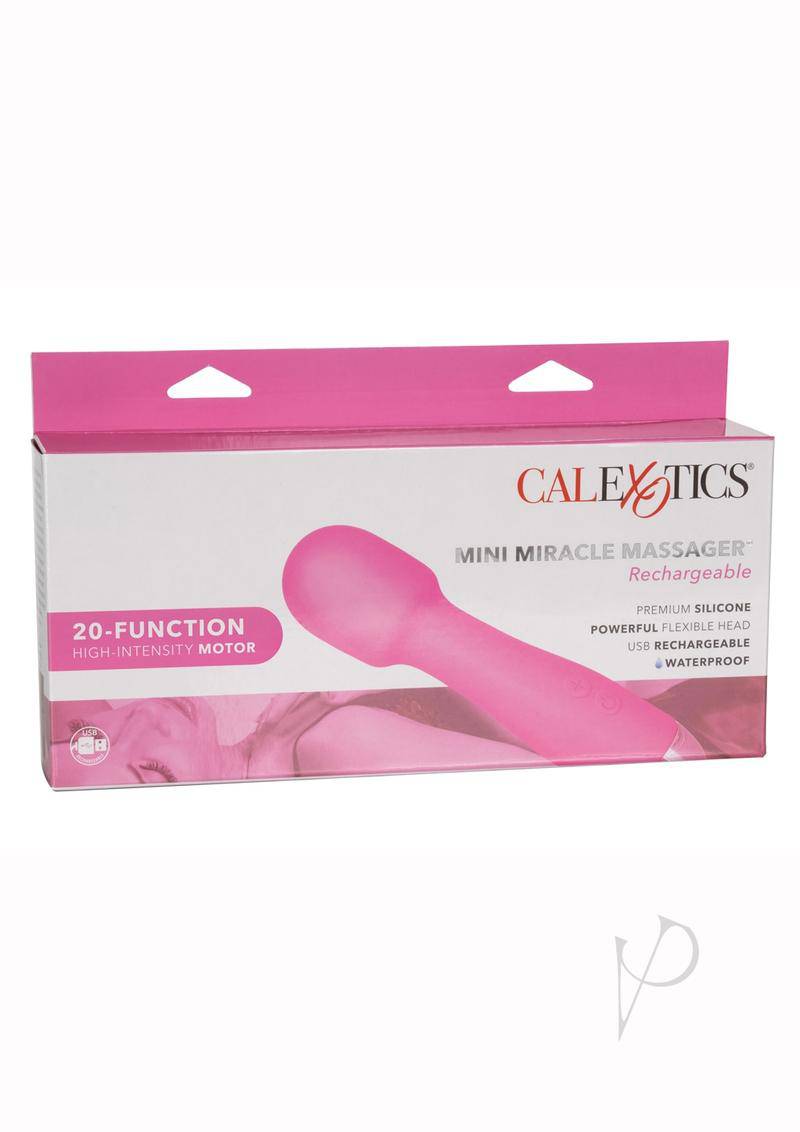 Mini Miracle Silicone Rechargeable Wand Massager - Pink