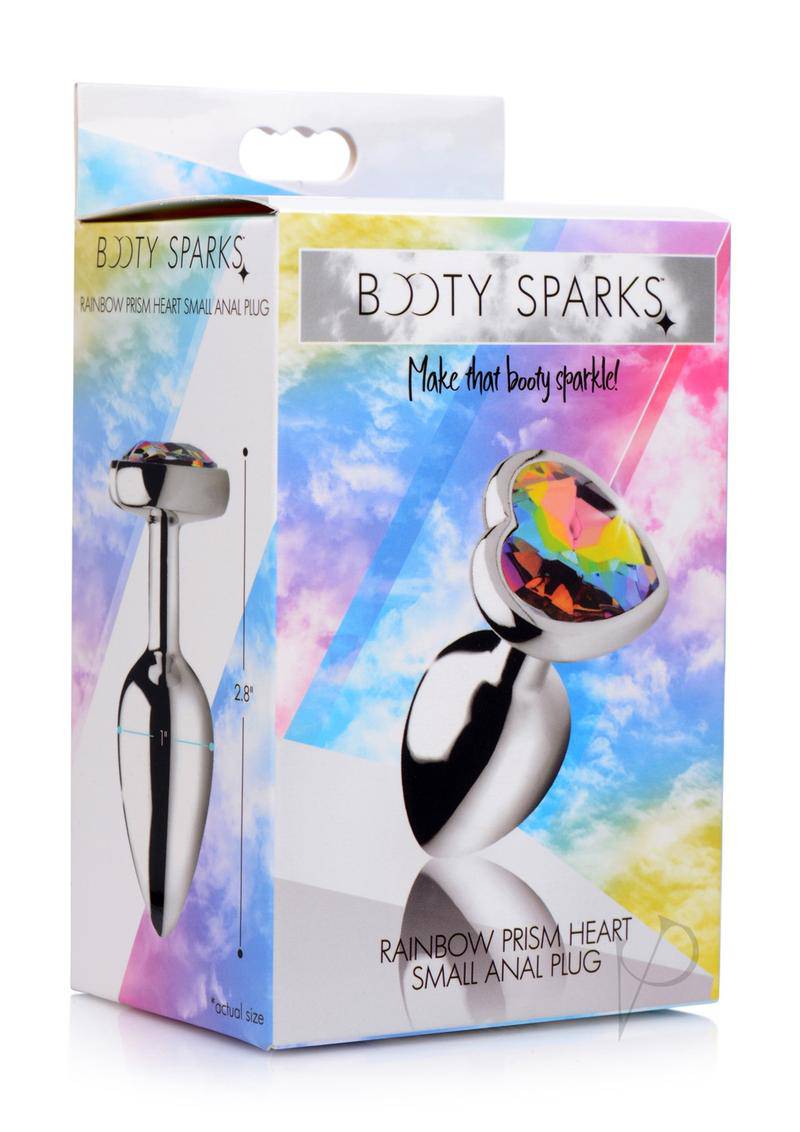 Booty Sparks Rainbow Prism Heart Anal Plug - Small