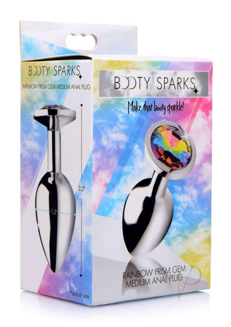 Booty Sparks Rainbow Prism Gem Anal Plug - Medium