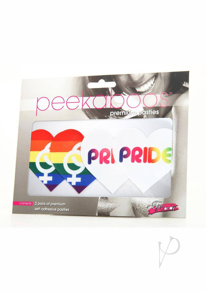 Peekaboo Pride Hearts Pasties - Rainbow