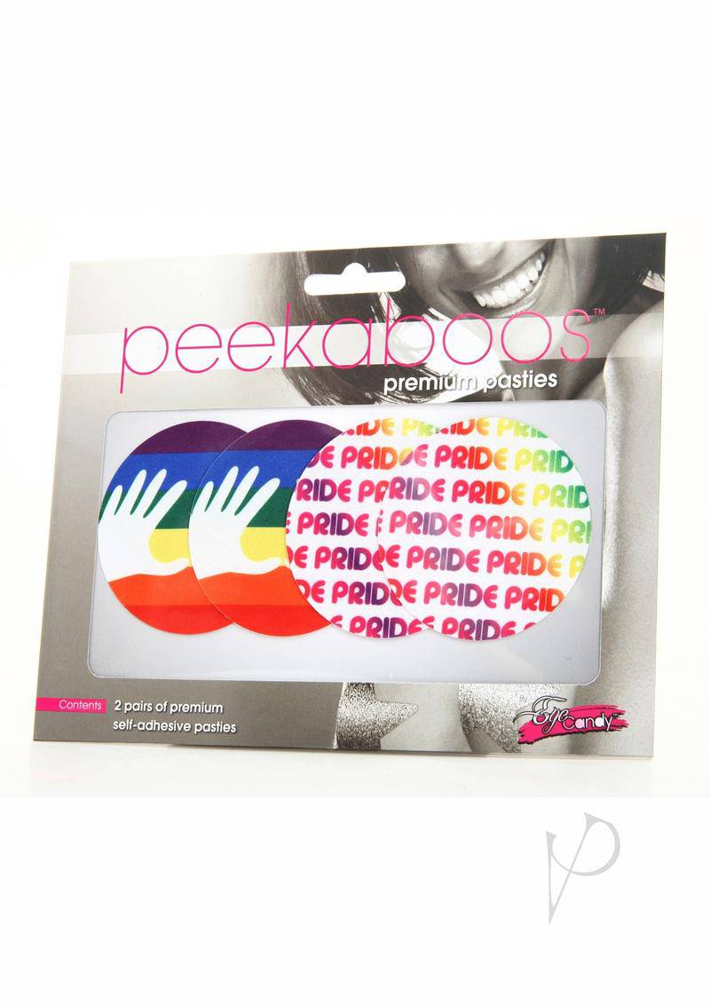 Peekaboo Pride Circles Pasties - Rainbow