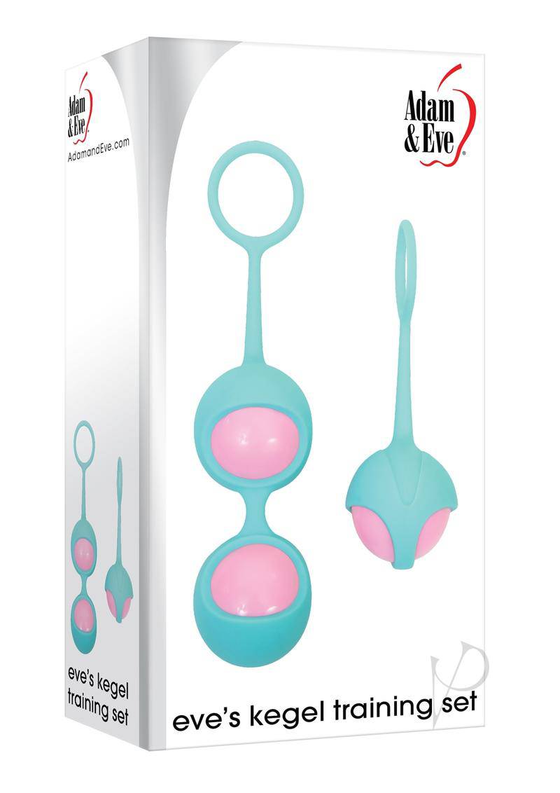 Adam andamp; Eve Eve`s Silicone Kegel Training Set (Set of 2) - Pink/Teal