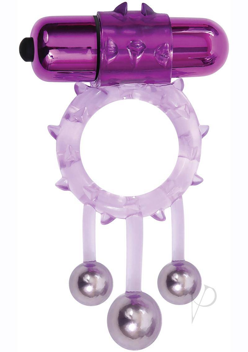 Aande Triple Ball Bangin Vibe Ring Purple - Chambre Rouge