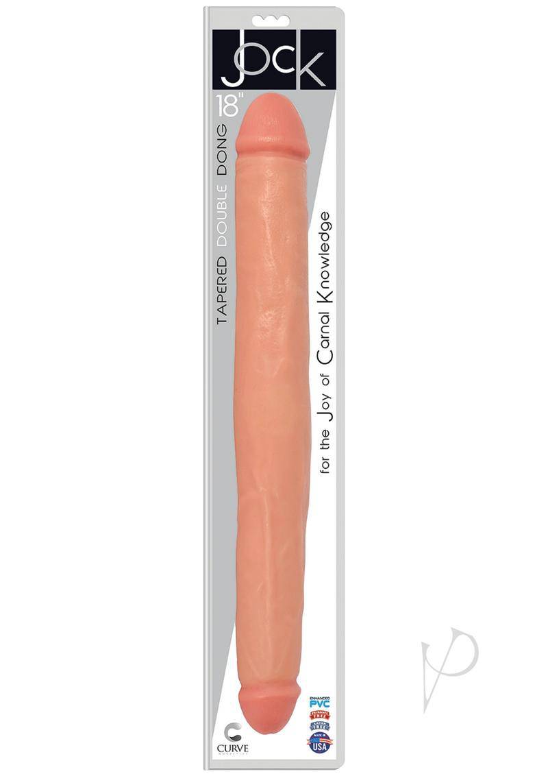 Jock Tapered Double Dildo 18in - Vanilla