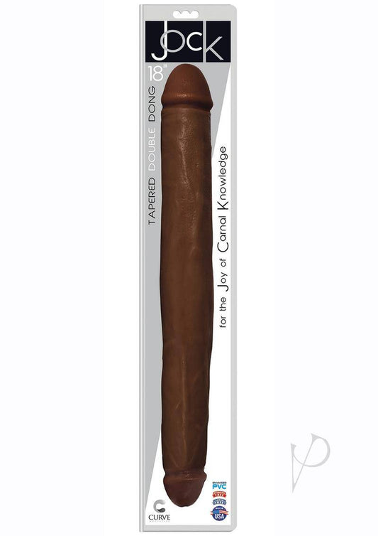 Jock Tapered Double Dildo 18in - Chocolate