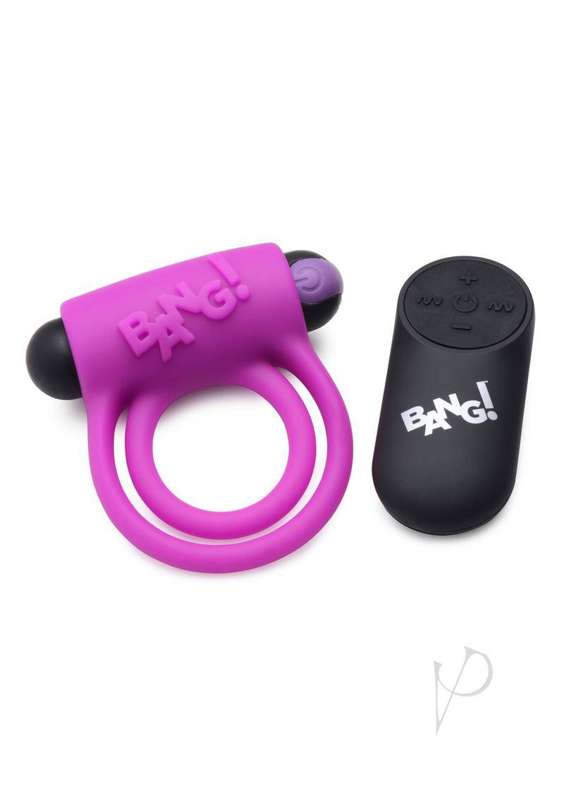 Bang C-ring and Bullet W/remote Purple - Chambre Rouge