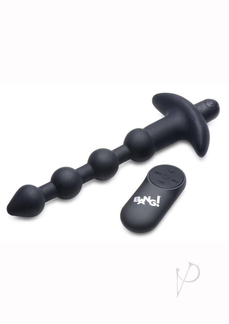 Bang Vibe Anal Beads W/remote Black - Chambre Rouge