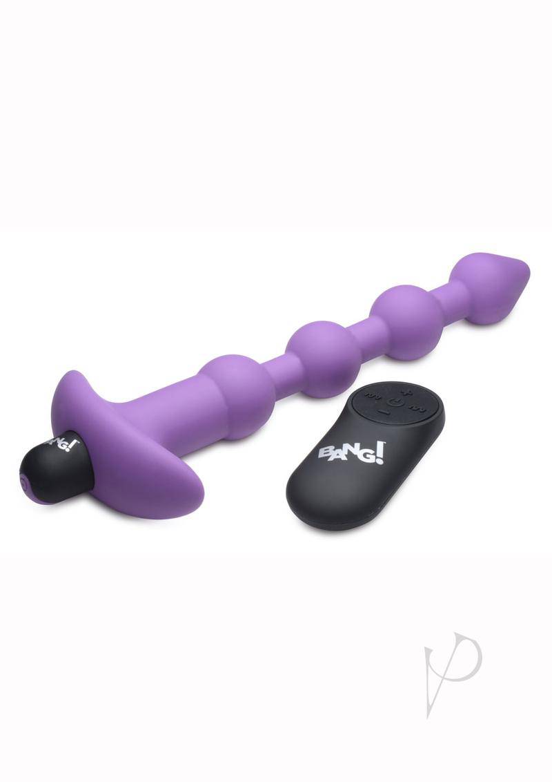 Bang Vibe Anal Beads W/remote Purple - Chambre Rouge