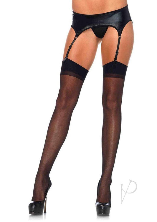 Leg Avenue Sheer Backseam Stocking - O/S - Black