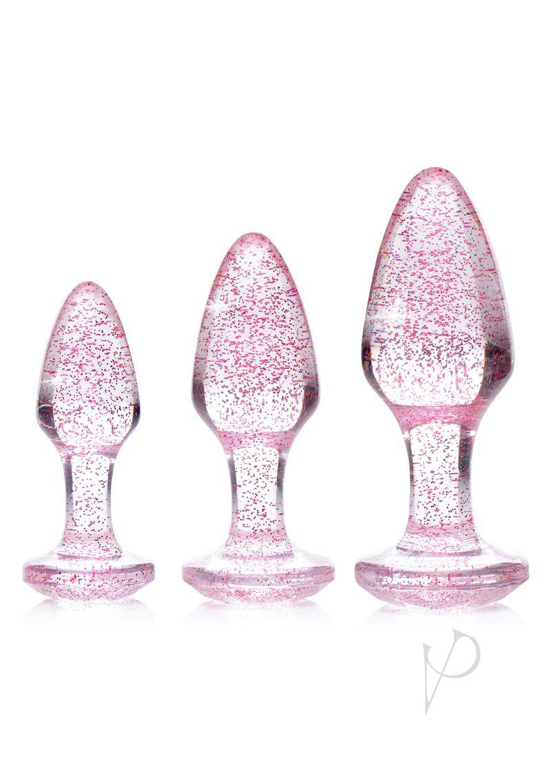 Booty Sparks Glitter Gem Plug Set Pink - Chambre Rouge