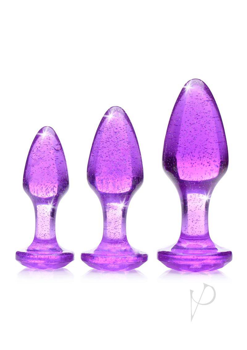 Booty Sparks Glitter Gem Plug Set Purple - Chambre Rouge