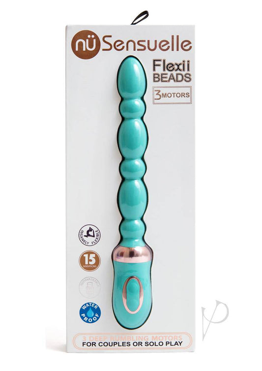 Sensuelle Flexii Beads Silicone Rechargeable Probe - Electric Blue