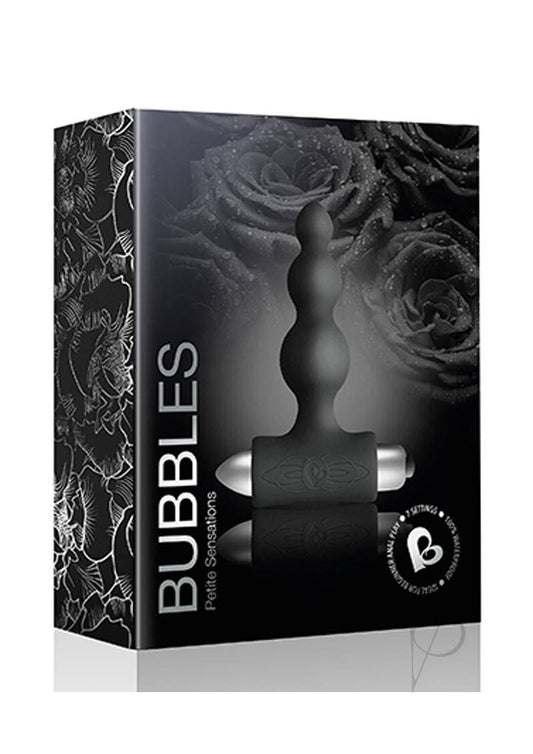 Petite Sensations Bubbles Silicone Vibrating Anal Stimulator - Black