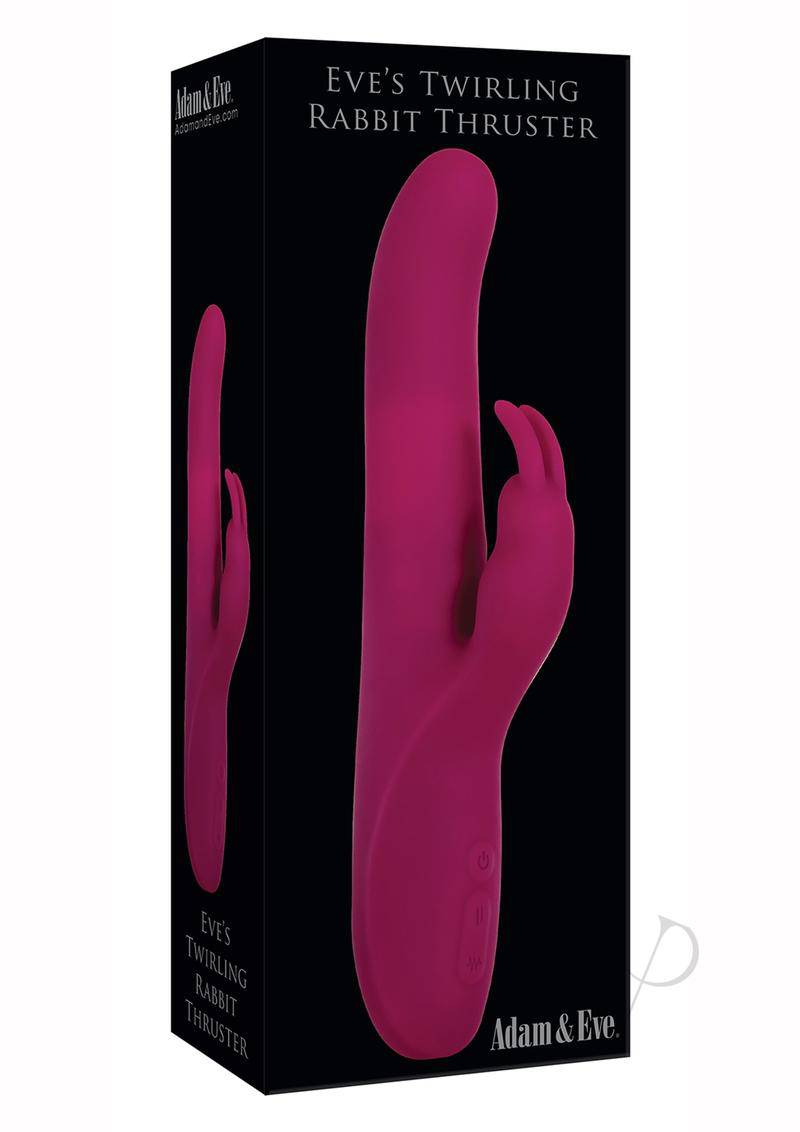 Adam andamp; Eve Eve`s Twirling Rabbit Thruster Silicone Rechargeable Vibrator - Red