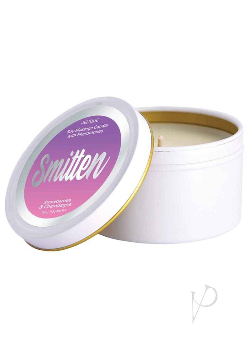 Massage Candle Smitten Straw/champ 4oz - Chambre Rouge