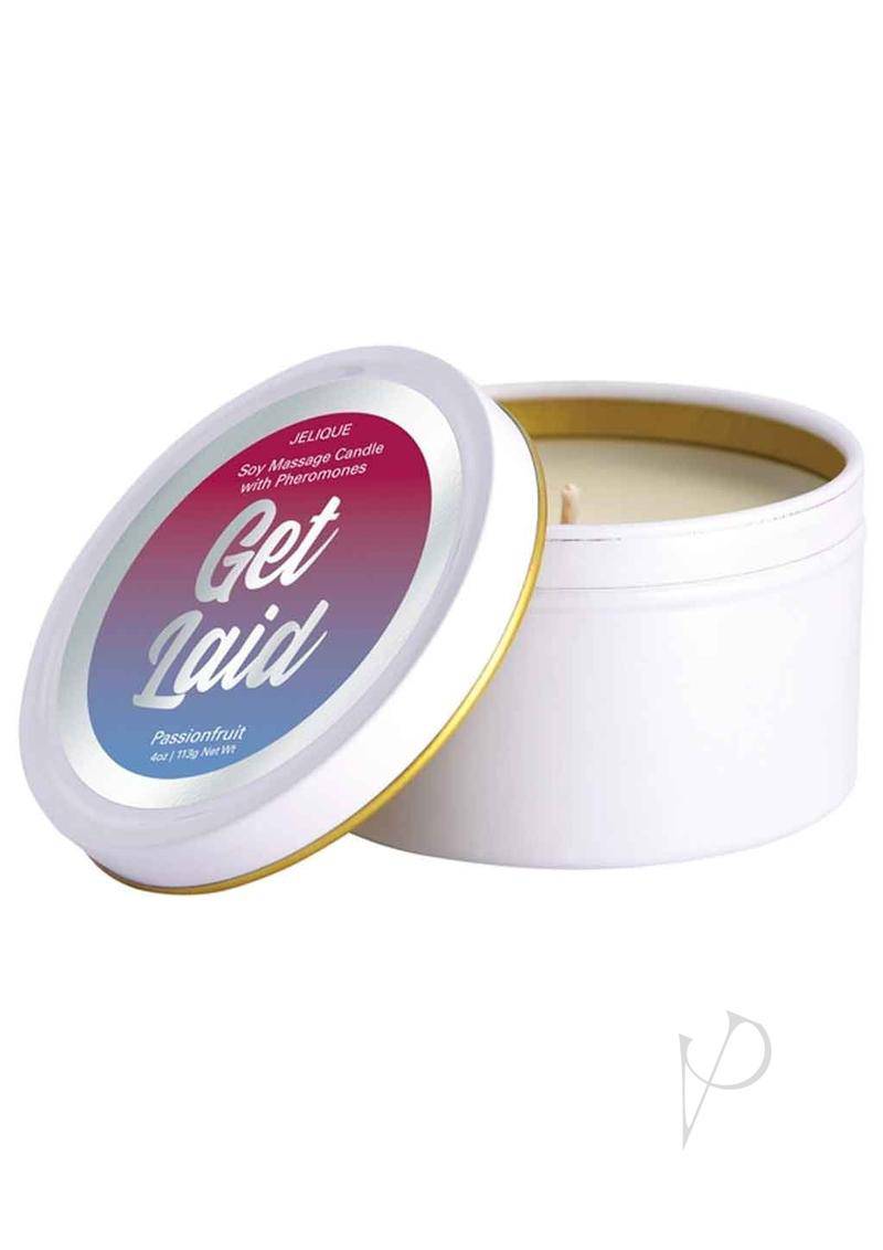 Massage Candle Get Laid Passion Fru 4oz - Chambre Rouge