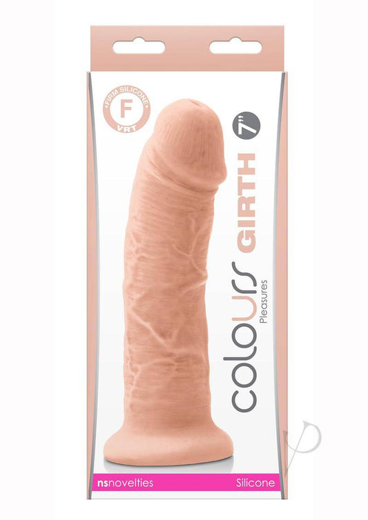 Colours Girth Silicone Dildo 7in - White