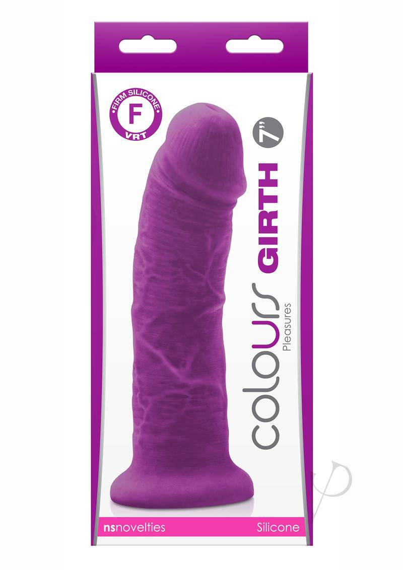 Colours Girth Silicone Dildo 7in - Purple