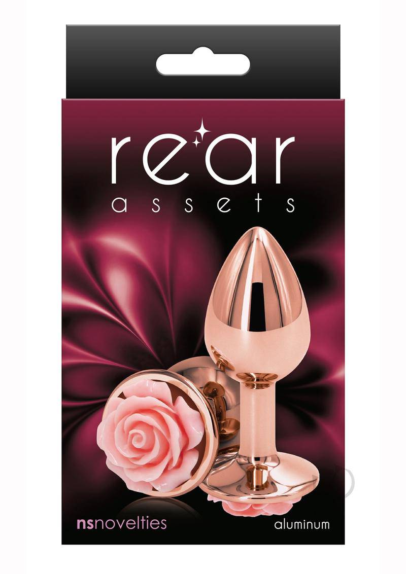 Rear Assets Rose Aluminum Anal Plug - Small - Pink/Rose Gold