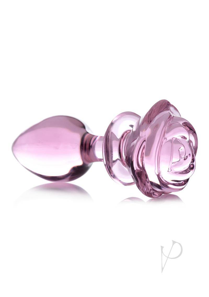 Booty Sparks Pink Rose Glass Plug Lg - Chambre Rouge