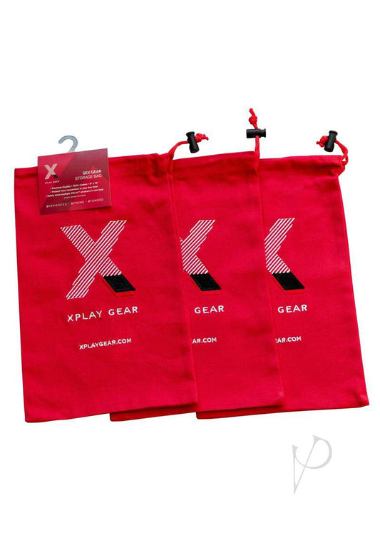 Ultra Soft Gear Bag 100% Cotton 8in x 13in (3 pack) - Red