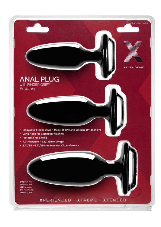 Xplay Finger Grip Plug Starter Kit (3 pack) - Black