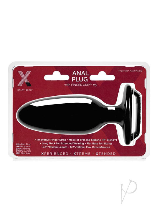 The Xplay Finger Grip Plug 3L - Black