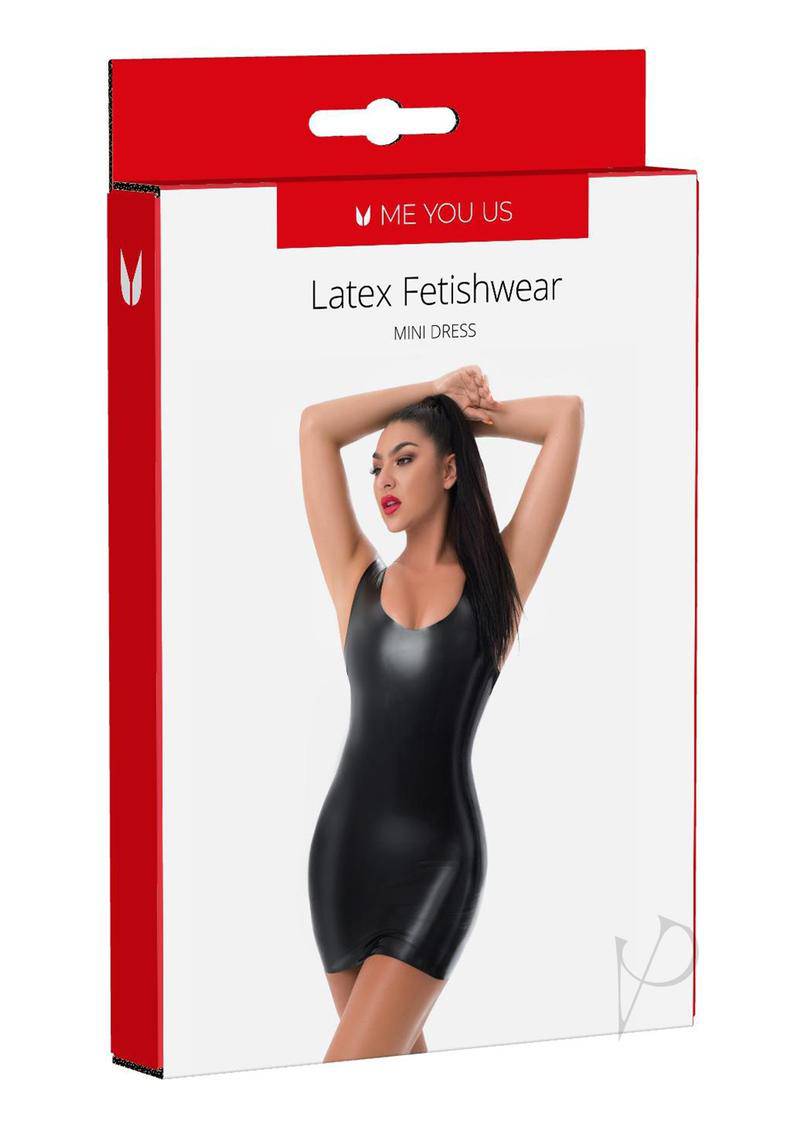 ME YOU US Latex Mini Dress - Small - Black