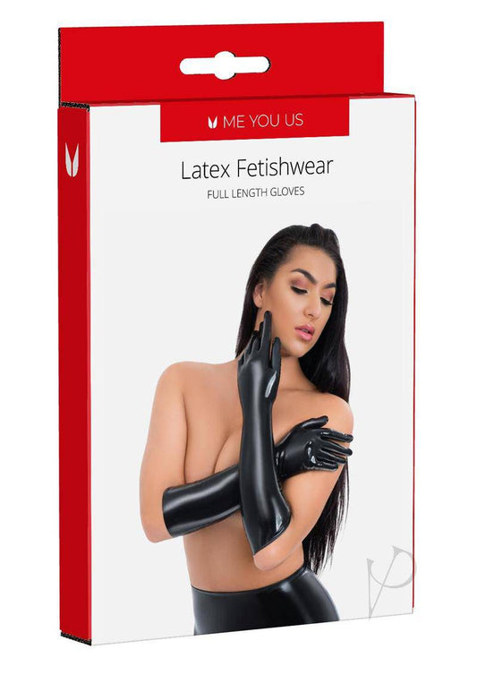 ME YOU US Latex Full Length Gloves - Large - Black