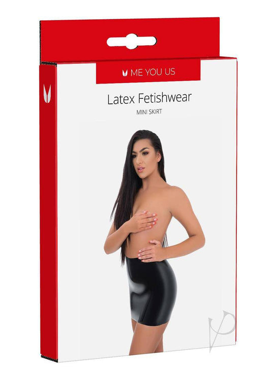 ME YOU US Latex Mini Skirt - Small - Black