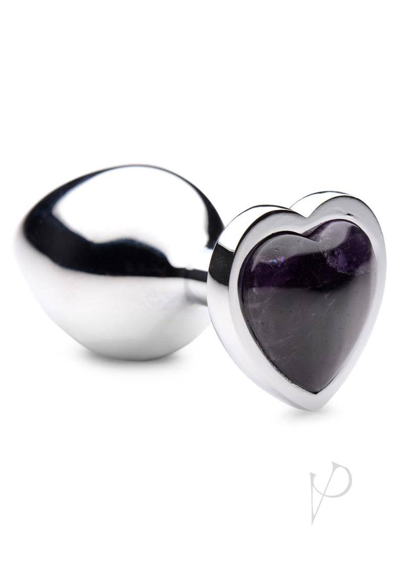 Booty Sparks Gems Amethyst Heart Md Plug - Chambre Rouge