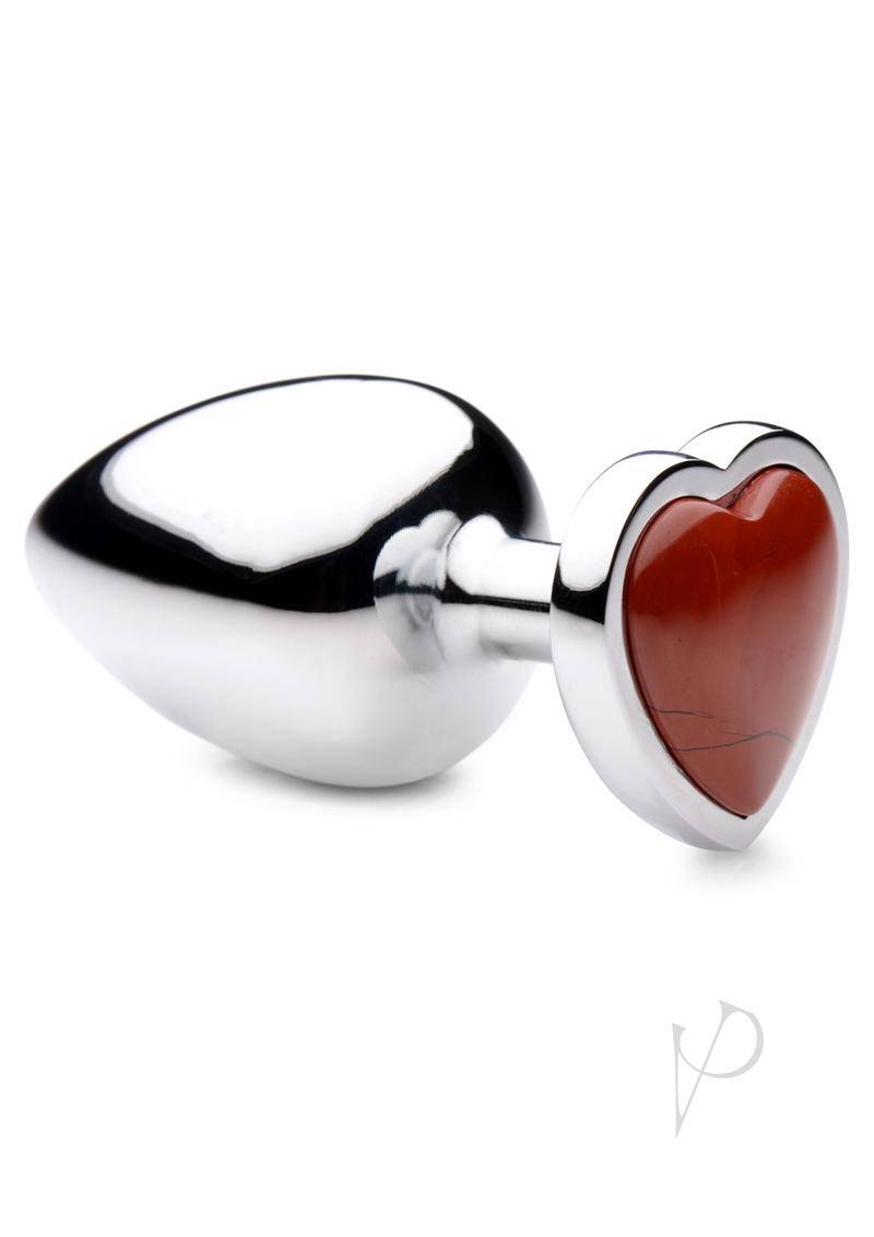 Booty Sparks Red Jasper Heart Lg Plug - Chambre Rouge