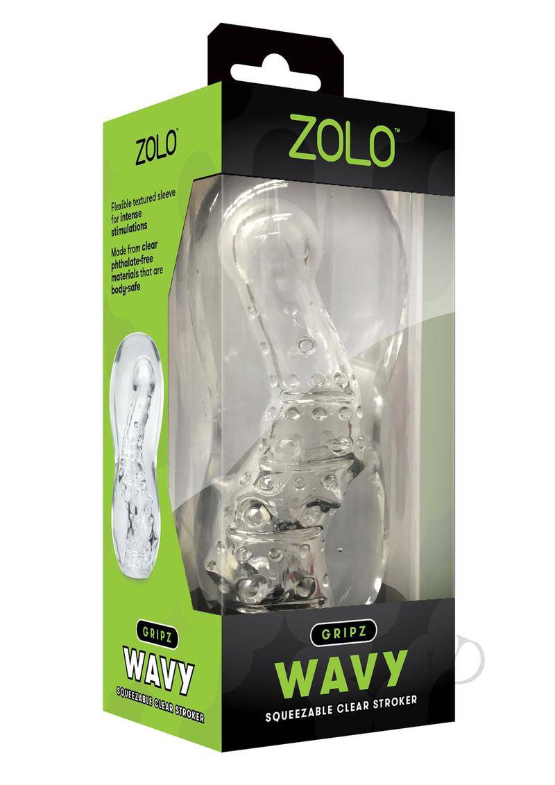 ZOLO Gripz Wavy Stroker Masturbator - Clear